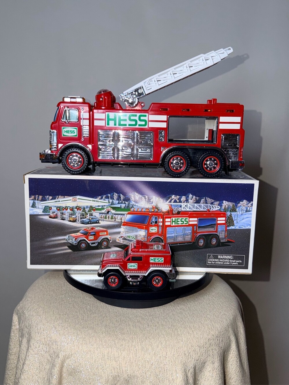 2005 Hess Emergency Truck with Rescue Vehicle Fire Toy Set